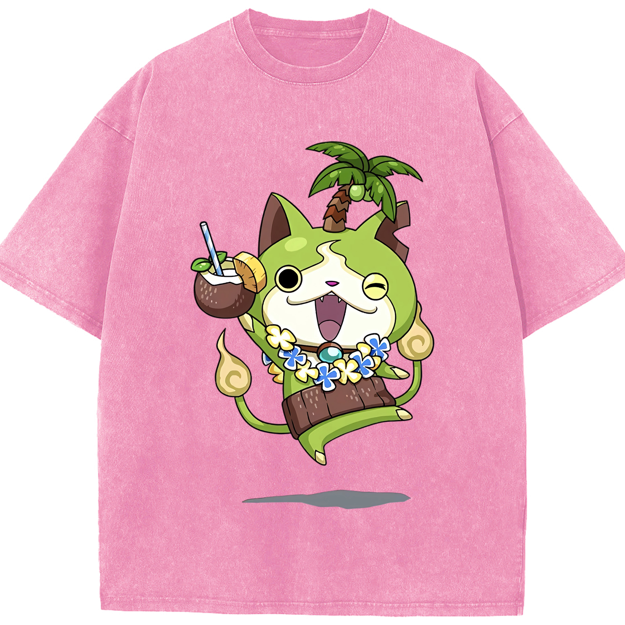 （画像用） 妖怪ウォッチ Yo-kai Watch 綿100% ヴィンテージ風 半袖Tシャツ（フロントプリント）